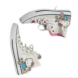 Flower Girl Hello Kitty High Top Converse Size 8 Women